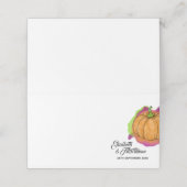 Pumpkin Table Place Card of Escort Kaart Plaatskaartje (Buitenkant ongevouwen)