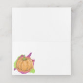 Pumpkin Table Place Card of Escort Kaart Plaatskaartje (Binnenkant ongevouwen)