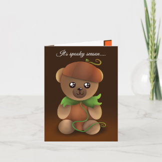 Pumpkin Teddy - Birthday Card Feestdagen Kaart