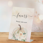 Pumpkin-teken voor pompoen reclamebord met voetstuk