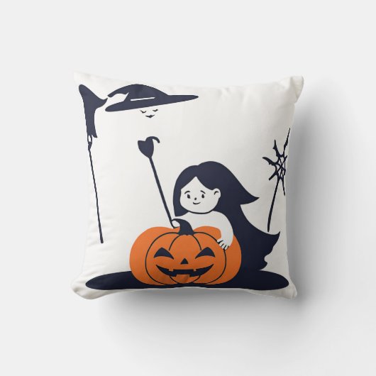 Pumpkin tekst baby's eerste Halloween moeder silho Kussen (Voorkant)