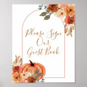 Pumpkin Terracota Boho Arch Gelieve onze gast te o Poster (Voorkant)