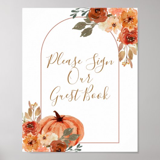 Pumpkin Terracota Boho Arch Gelieve onze gast te o Poster (Voorkant)