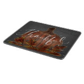 PUMPKIN THANKFUL CHALKBOARD GLASS CUTTING BOARD SNIJPLANK (Hoek)