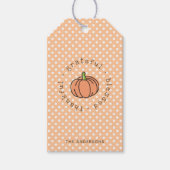 Pumpkin Thankful Grateful Blessed Thanksgiving Cadeaulabel (Voorkant)