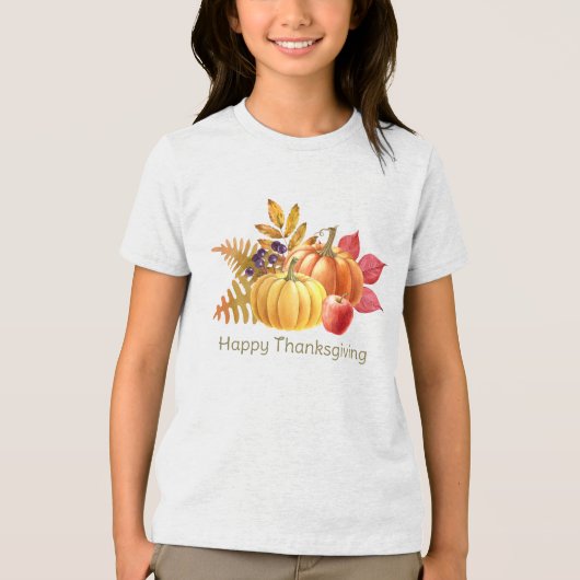 Pumpkin Thanksgiving Boys T-shirt (Voorkant)