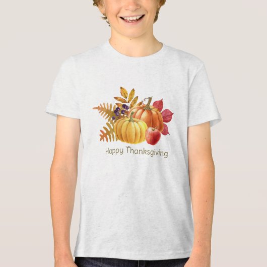 Pumpkin Thanksgiving Boys T-shirt (Voorkant)