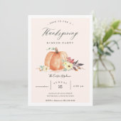 Pumpkin Thanksgiving Innodiging voor binnenpartij Kaart (Staand voorkant)