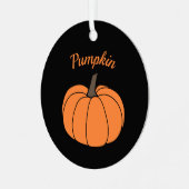 Pumpkin Thanksgiving Metaal Ornament (Voorkant links)