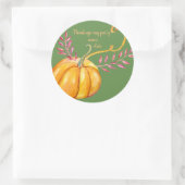 Pumpkin-Thanksgiving Ronde Sticker (Tas)