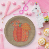 Pumpkin-Thanksgiving voor patchwork Papieren Borde Bordje (Feest)