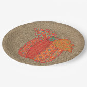 Pumpkin-Thanksgiving voor patchwork Papieren Borde Bordje (Gekanteld)