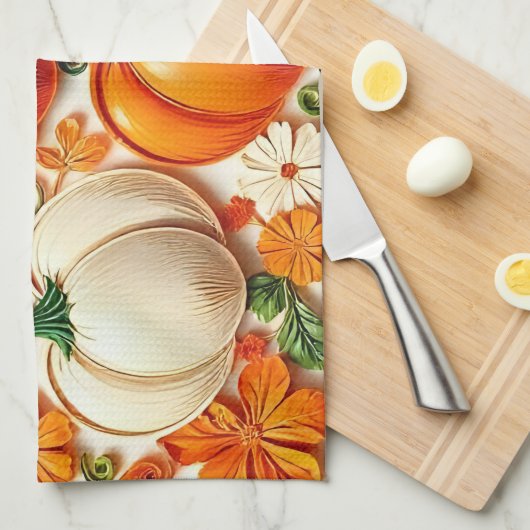 Pumpkin Theedoek (Quarter Fold)