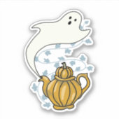Pumpkin-theepot en Ghost Sticker (Voorkant)