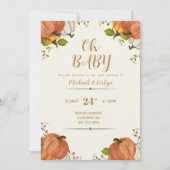 Pumpkin thema Baby shower Uitnodiging (Voorkant)