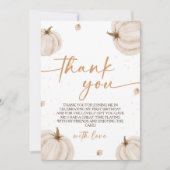 Pumpkin thema verjaardag bedankkaart kaart (Voorkant)