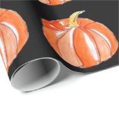 Pumpkin-thema voor zwarte en oranje Halloween Cadeaupapier (Rol Hoek)