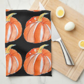 Pumpkin-thema voor zwarte en oranje Halloween Theedoek (Quarter Fold)