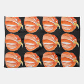 Pumpkin-thema voor zwarte en oranje Halloween Theedoek (Horizontaal)
