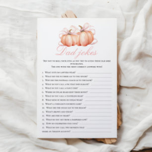 Pumpkin Theme Baby shower Dad Jokes Activity Games