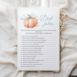 Pumpkin Theme Baby shower Dad Jokes Activity Games