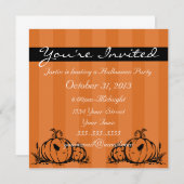 Pumpkin ThMED Halloween Invitations Kaart (Voorkant / Achterkant)