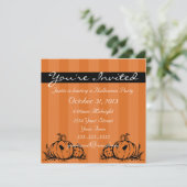 Pumpkin ThMED Halloween Invitations Kaart (Staand voorkant)