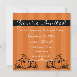 Pumpkin ThMED Halloween Invitations Kaart