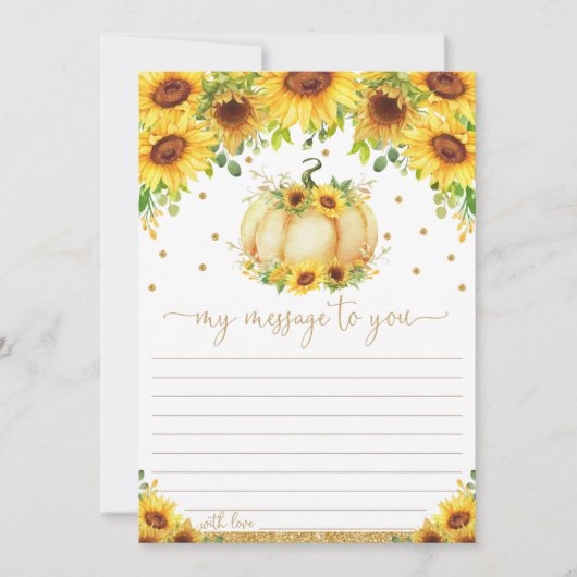 Pumpkin Time Capsule Message to You Blank Cards Kaart (Voorkant)