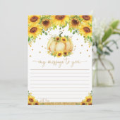 Pumpkin Time Capsule Message to You Blank Cards Kaart (Staand voorkant)