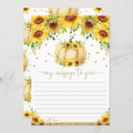 Pumpkin Time Capsule Message to You Blank Cards Kaart