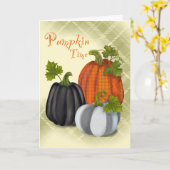 Pumpkin Time en Halloween Kaart (Gele Bloem)