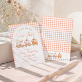 Pumpkin Train 2nd Birthday Invitation Kaart
