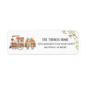 Pumpkin Train Return Address Labels (Voorkant)