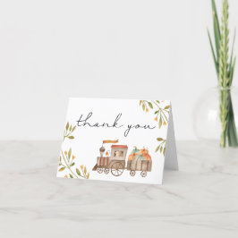 Pumpkin Train Thank You Card Bedankkaart