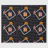 "Pumpkin Treats Halloween Wrapping Paper" Cadeaupapier (Vlak)