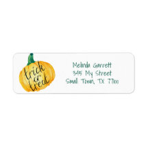 Pumpkin Trick or treat Halloween Aangepast adres