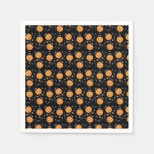 Pumpkin Trick or treat Pail Servet (Voorkant)