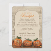 Pumpkin Trio Thanksgiving Uitnodiging (Voorkant)