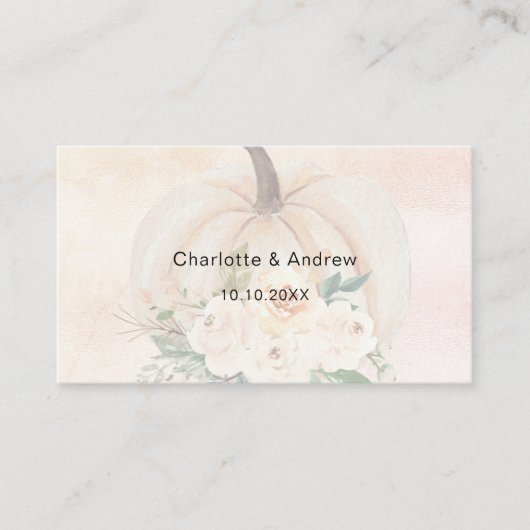 Pumpkin trouwreactie website QR code RSVP Informatiekaartje (Voorkant)