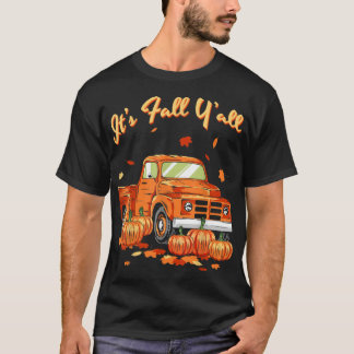 Pumpkin Truck Autumn Leaves Herfst Season Squash D T-shirt