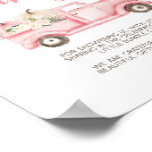 Pumpkin Truck Baby shower Bedankt Teken Poster (Hoek)