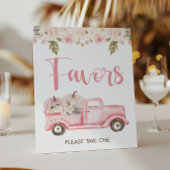 Pumpkin Truck Baby shower Favors Sign Poster