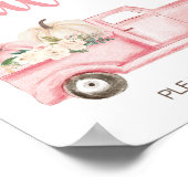 Pumpkin Truck Baby shower Favors Sign Poster (Hoek)