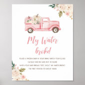 Pumpkin Truck Baby shower Game Poster (Voorkant)