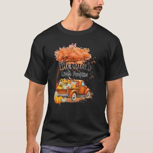 Pumpkin Truck Memaw's Little Pumpkins Fall Thanksg T-shirt (Voorkant)
