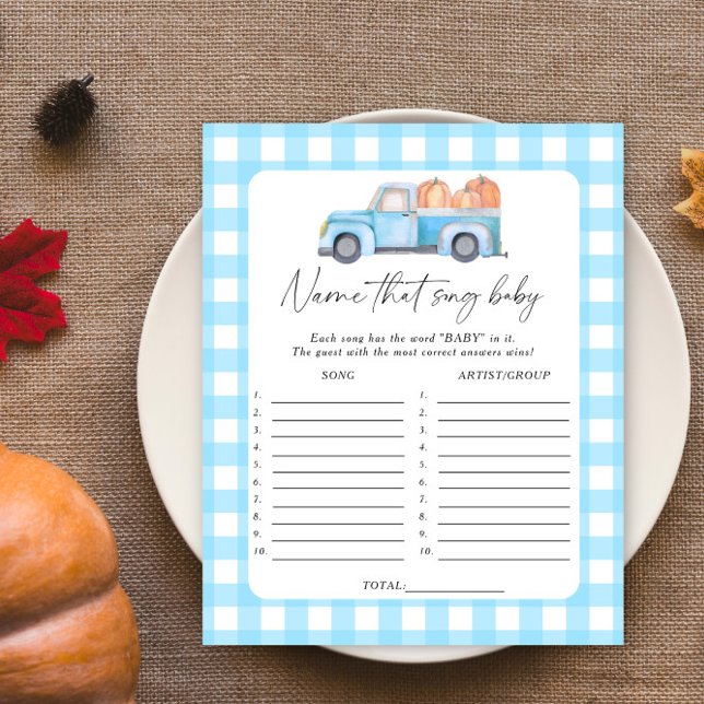 Pumpkin truck - Noem dat nummer baby shower spel (Creator heeft geüpload)