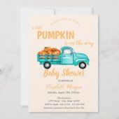 Pumpkin Truck, Stippen Baby shower Kaart (Voorkant)