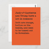 Pumpkin & Trump Halloween Joke Briefkaart (Voorkant / Achterkant)