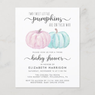 Pumpkin Twin Boy Girl Baby shower
